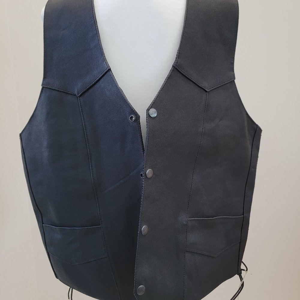 Men's leather vest